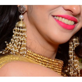 Nizami Pearl Jhumka Earrings